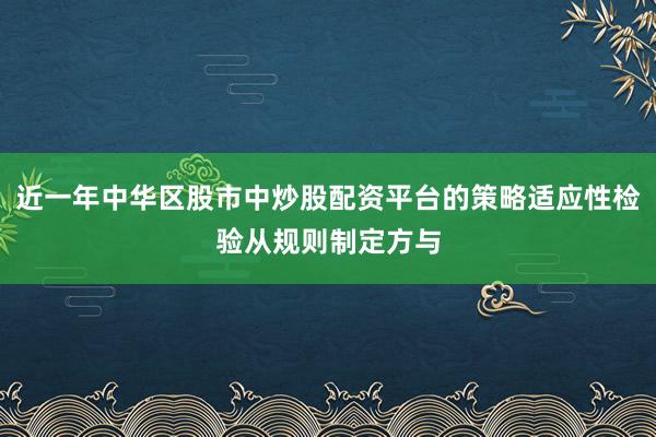 近一年中华区股市中炒股配资平台的策略适应性检验从规则制定方与