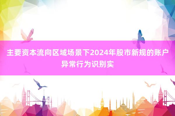主要资本流向区域场景下2024年股市新规的账户异常行为识别实