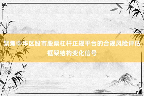 聚焦中华区股市股票杠杆正规平台的合规风险评估框架结构变化信号