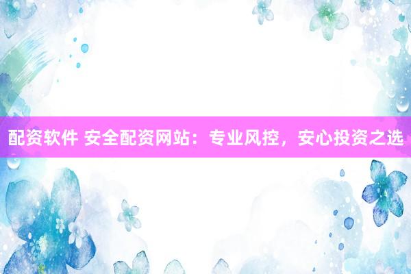 配资软件 安全配资网站：专业风控，安心投资之选